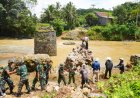 TNI Bangun Jembatan Gantung 80 Meter Untuk Percepat Mobilitas Warga Sukabumi
