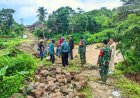 TNI–Rakyat Bersinergi Bangun Jembatan Gantung Penghubung Dua Kecamatan di Sukabumi
