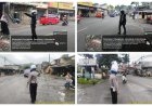 Unit Lantas Polsek Parungkuda Polres Sukabumi Lakukan Pengaturan Jalur Wisata Antisipasi Kemacetan
