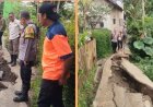 Bhabinkamtibmas Polsek Caringin Polres Sukabumi Cek Lokasi Longsor di Desa Caringin Kulon