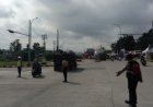 Polsek Parungkuda Polres Sukabumi Amankan Jalur Pemberangkatan Aksi Buruh SPN di Exit Tol Parungkuda