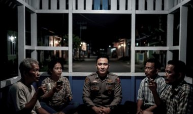 Bhabinkamtibmas Ciwaru Kontrol Satkamling, Tegaskan Pentingnya Jaga Kondusifitas Wilayah