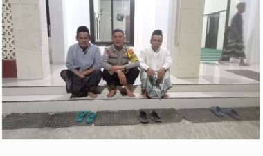 Polsek Cidahu Gelar Safari Sholat Subuh Berjamaah di Mesjid Jami Assa’adah