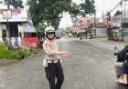 Polsek Parungkuda Polres Sukabumi Laksanakan Pengaturan Arus Lalu Lintas Pagi Hari