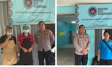 Polsek Ciemas Monitoring SPPG dalam Rangka MBG Harian